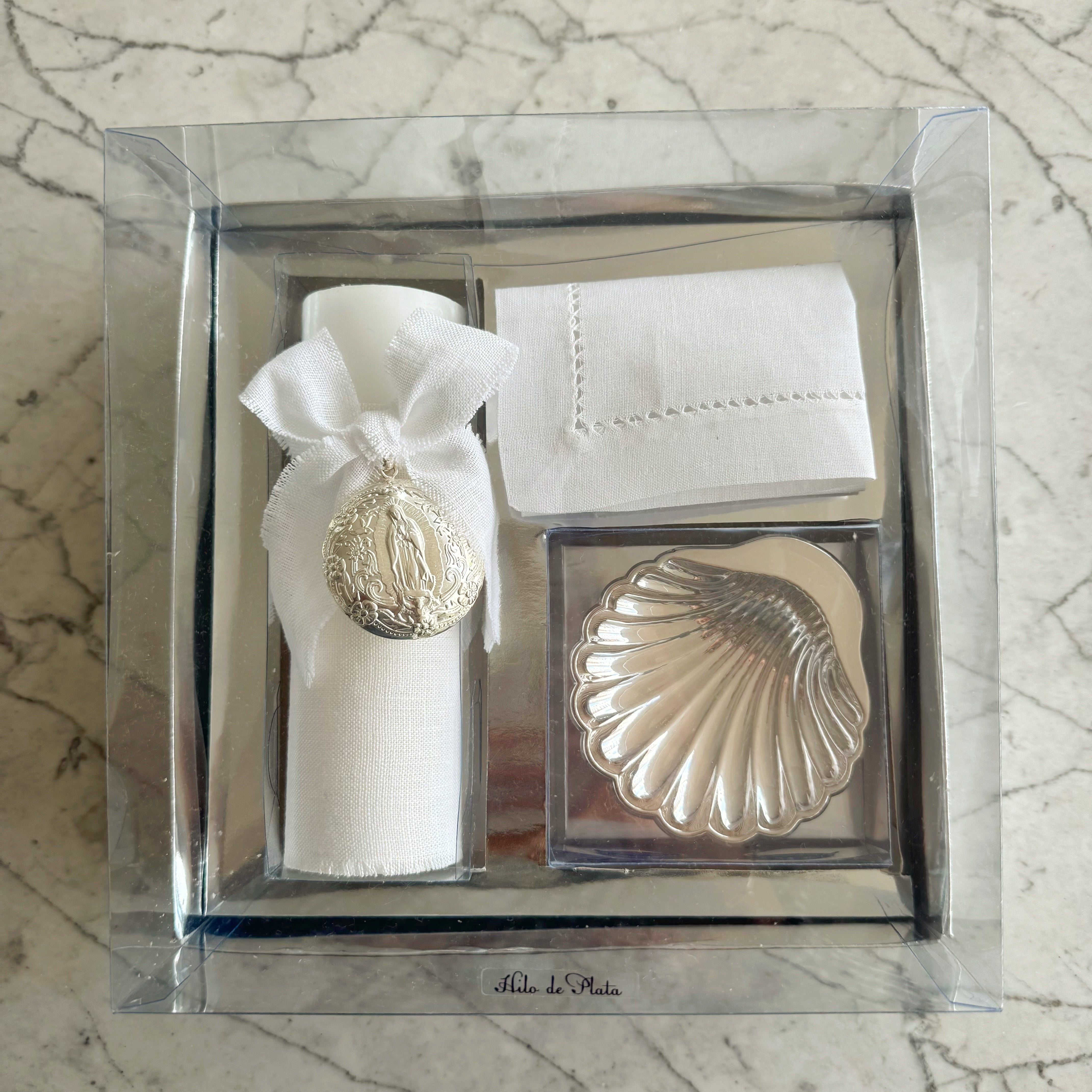 Kit Bautizo - Plata Esterlina  - Lino
