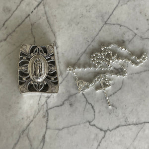 Estuche Virgen Guadalupe con Rosario