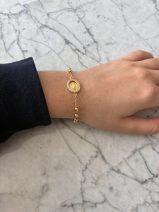 Pulsera VG chapa de oro