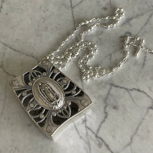 Estuche Virgen Guadalupe con Rosario