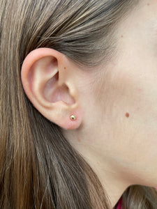 Aretes Bolitas de Oro Niña