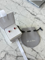 Cargar imagen en el visor de la galería, Aretes rubi rectangular
