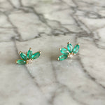 Cargar imagen en el visor de la galería, Aretes Esmeraldas y diamente
