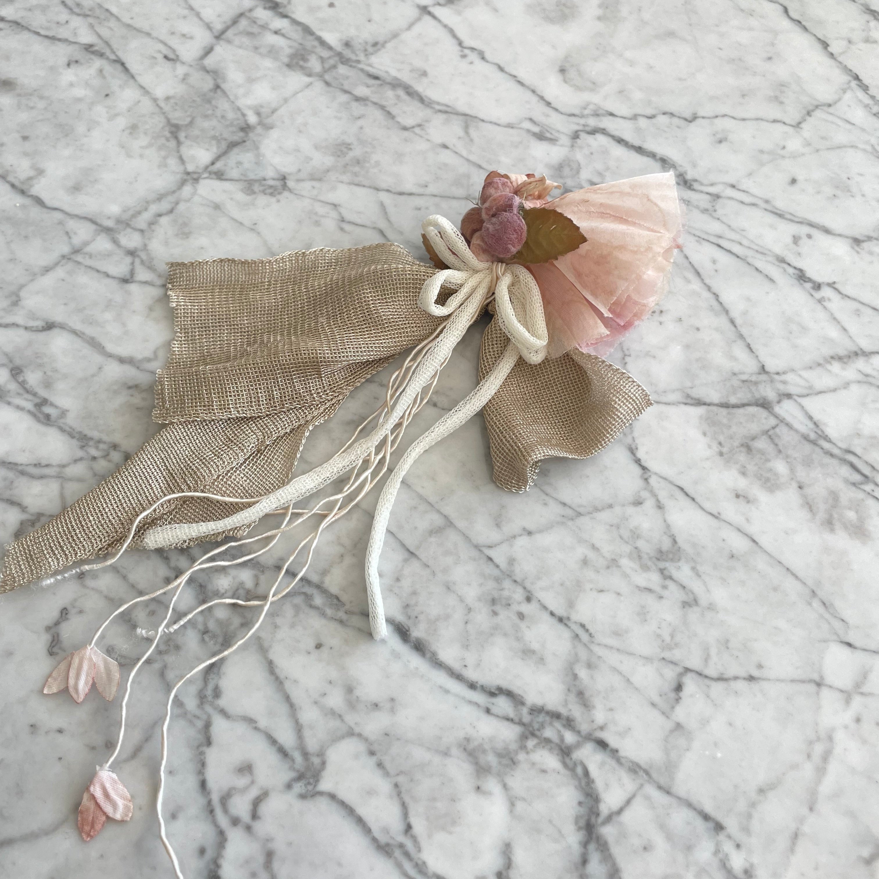 Broche flor rosa