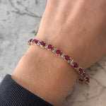 Cargar imagen en el visor de la galería, Pulsera de rubíes y diamantes
