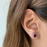 Cargar imagen en el visor de la galería, Aretes Grandes Rubies
