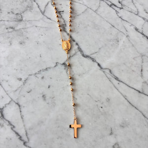 Rosario chapa de oro