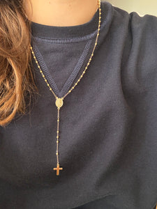 Rosario chapa de oro