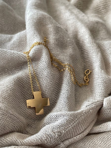 Cruz Moderna con Cadena - Oro 14k