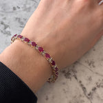 Cargar imagen en el visor de la galería, Pulsera de rubíes y diamantes

