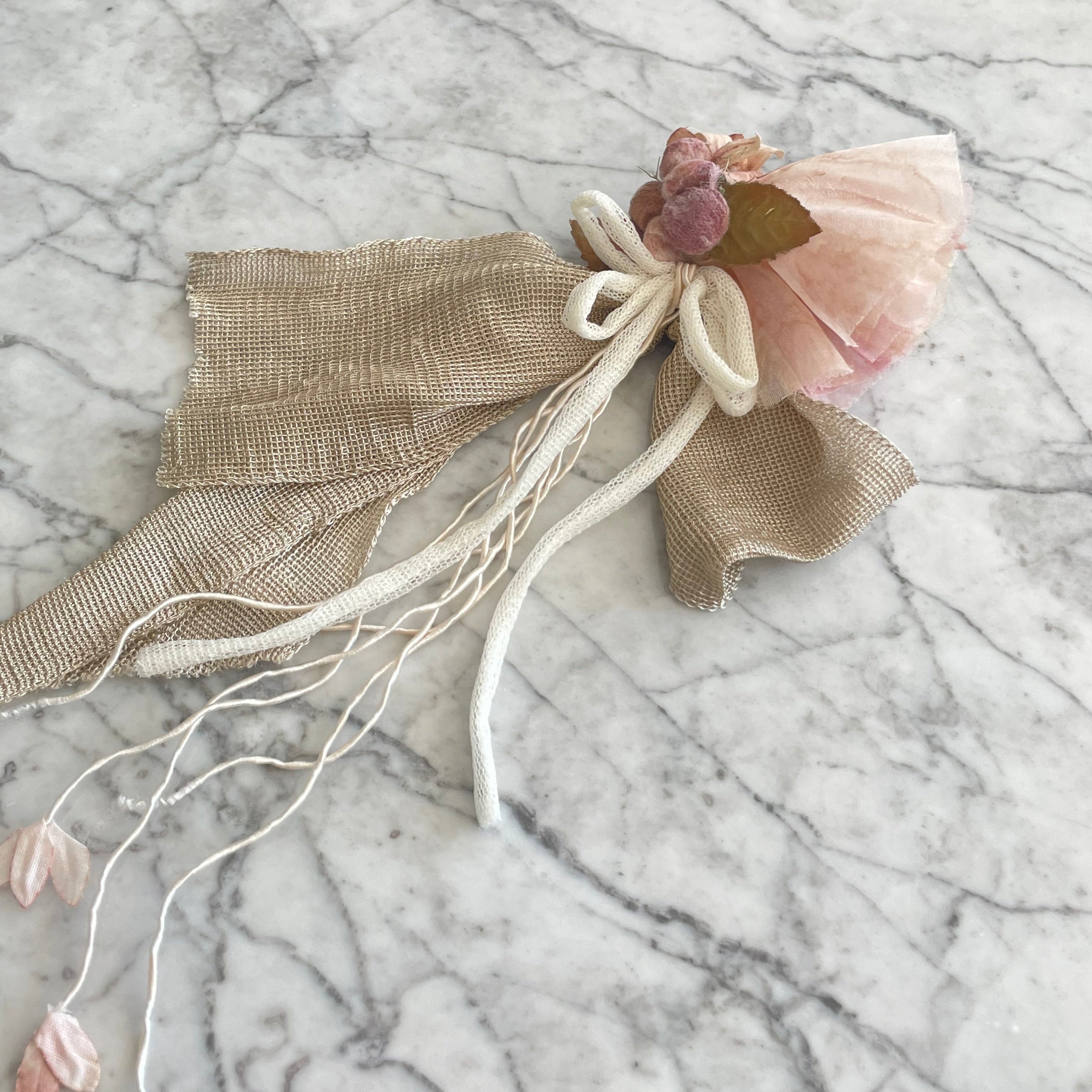 Broche flor rosa