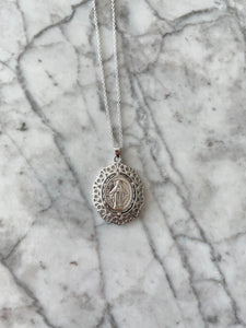 Medalla italiana Virgen milagrosa plata