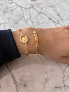 Pulsera VG chapa de oro