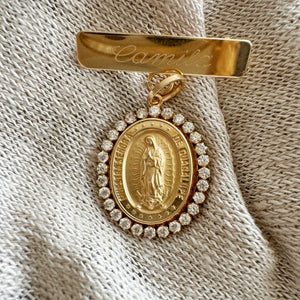 Barra con medalla con Cristales