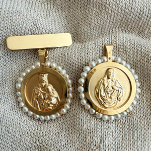 Barra con Escapulario con perlas