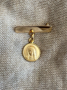 Barra con Medalla VG Busto Mediana - Oro 14k