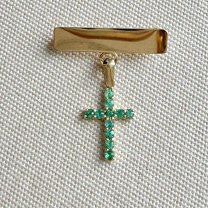 Barra con Cruz oro y esmeraldas