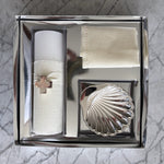 Cargar imagen en el visor de la galería, Kit Bautizo Cruz Plata Esterlina - Lino ivory
