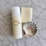 Cargar imagen en el visor de la galería, Kit Bautizo Cruz Plata Esterlina - Lino ivory
