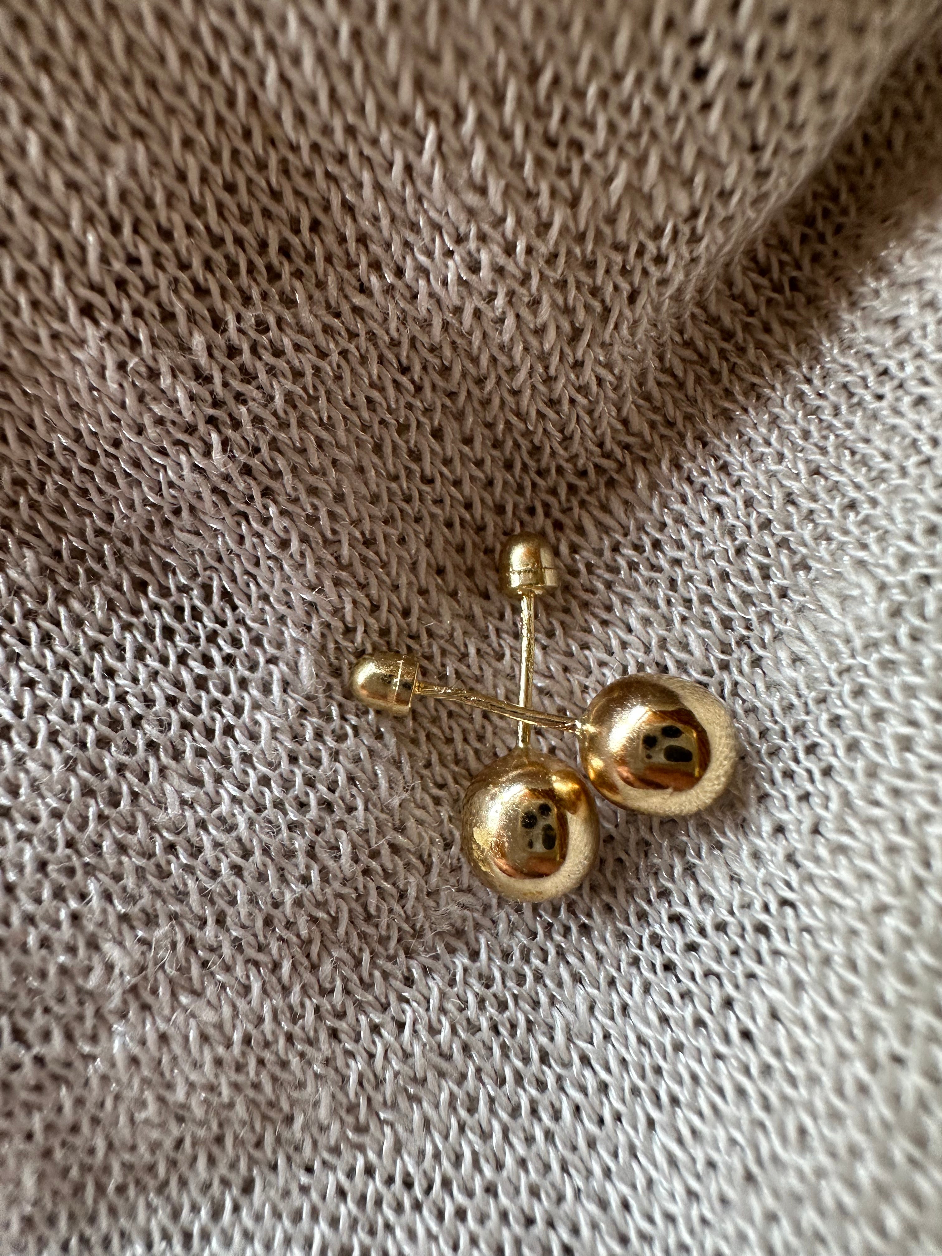 Aretes Bolitas de Oro Niña