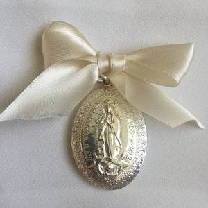 Medallon  Virgen de Guadalupe Chica - Baño de Plata