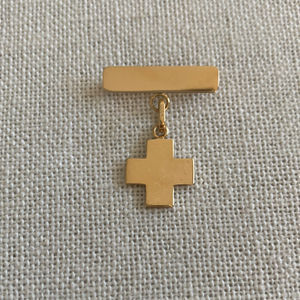 Barra con Cruz Suiza Plana - Oro 14k