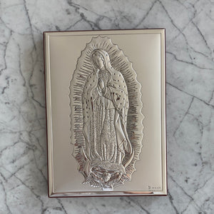 Marco Tallado con  Virgen de Guadalupe en Plata - Mediano