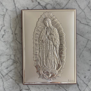 Marco Tallado con  Virgen de Guadalupe en Plata - Mediano