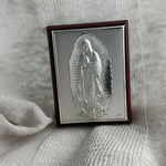 Cargar imagen en el visor de la galería, Marco Tallado con  Virgen de Guadalupe en Plata - Chico
